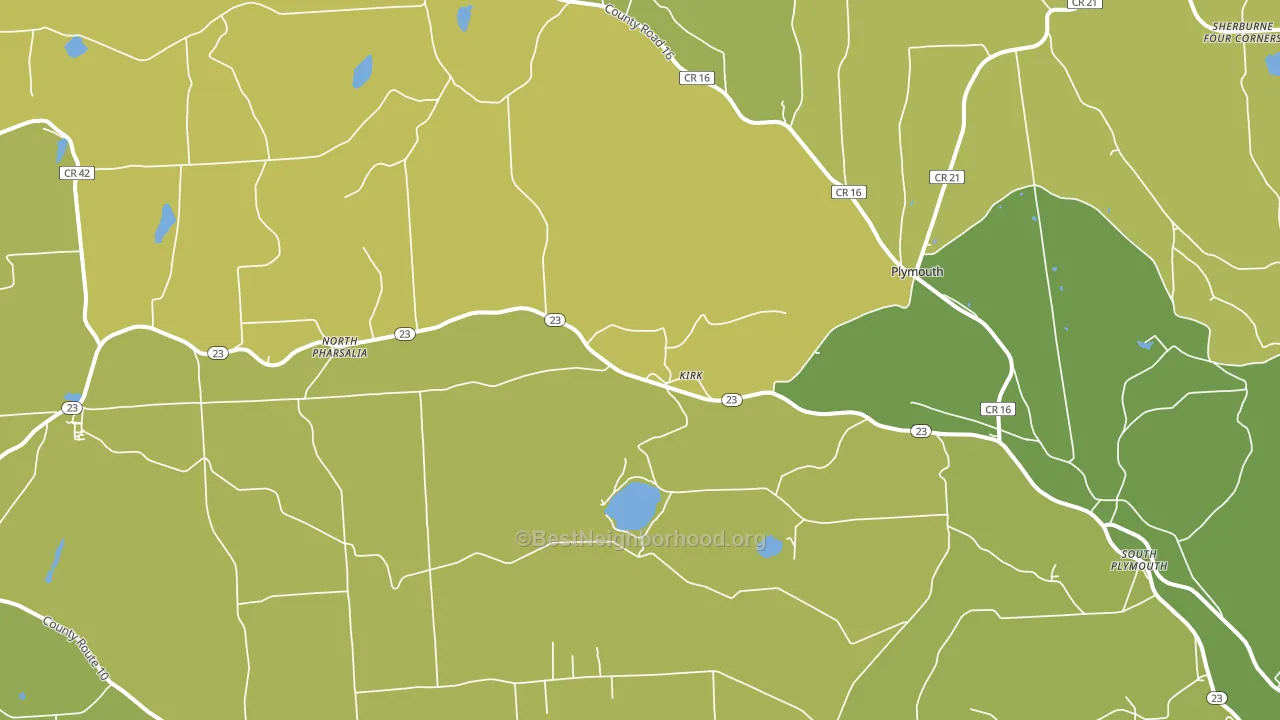 South Plymouth, NY block-group voter-turnout map