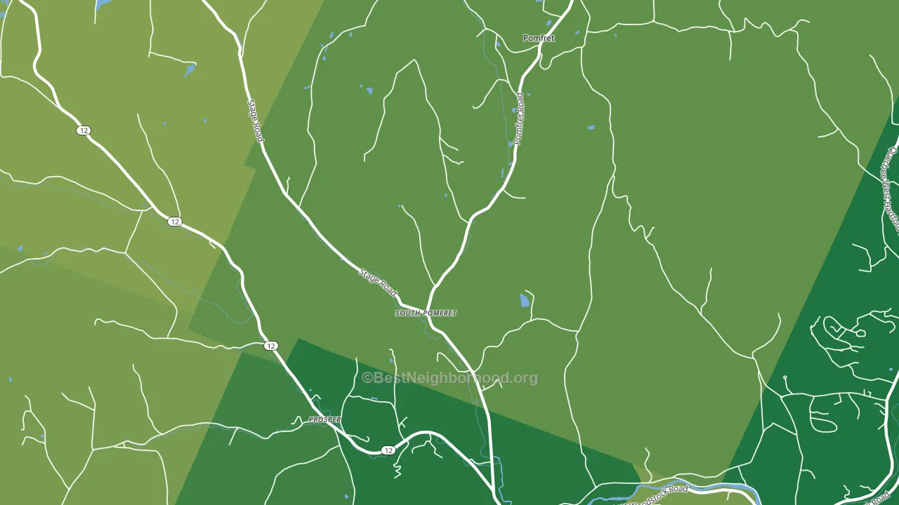 South Pomfret, VT block-group voter-turnout map