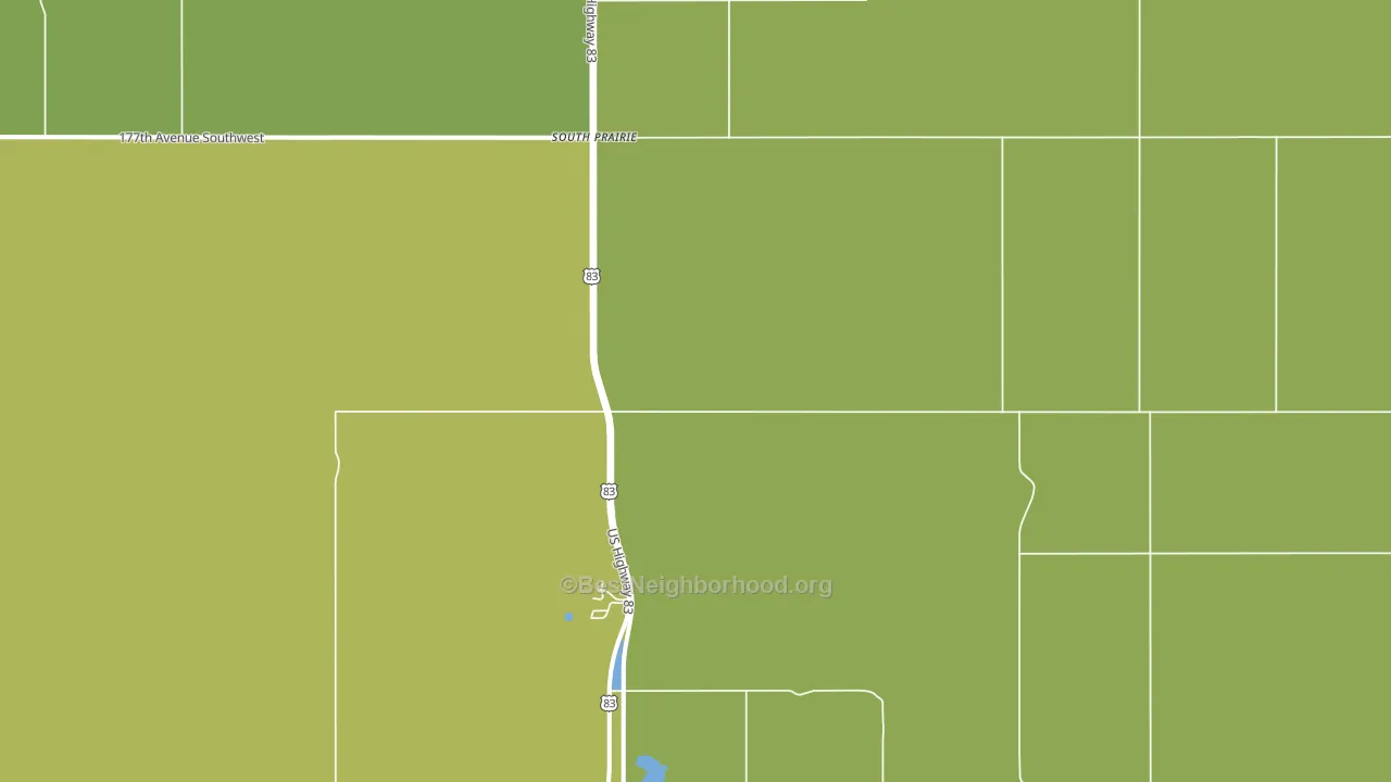 South Prairie, ND block-group voter-turnout map