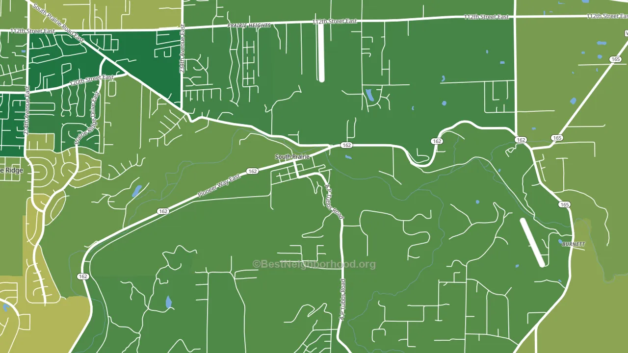 South Prairie, WA block-group voter-turnout map