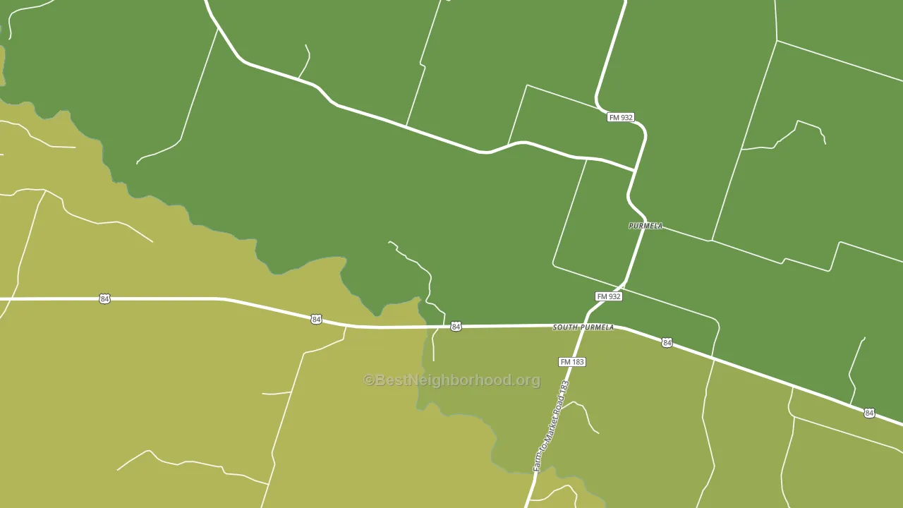 South Purmela, TX block-group voter-turnout map