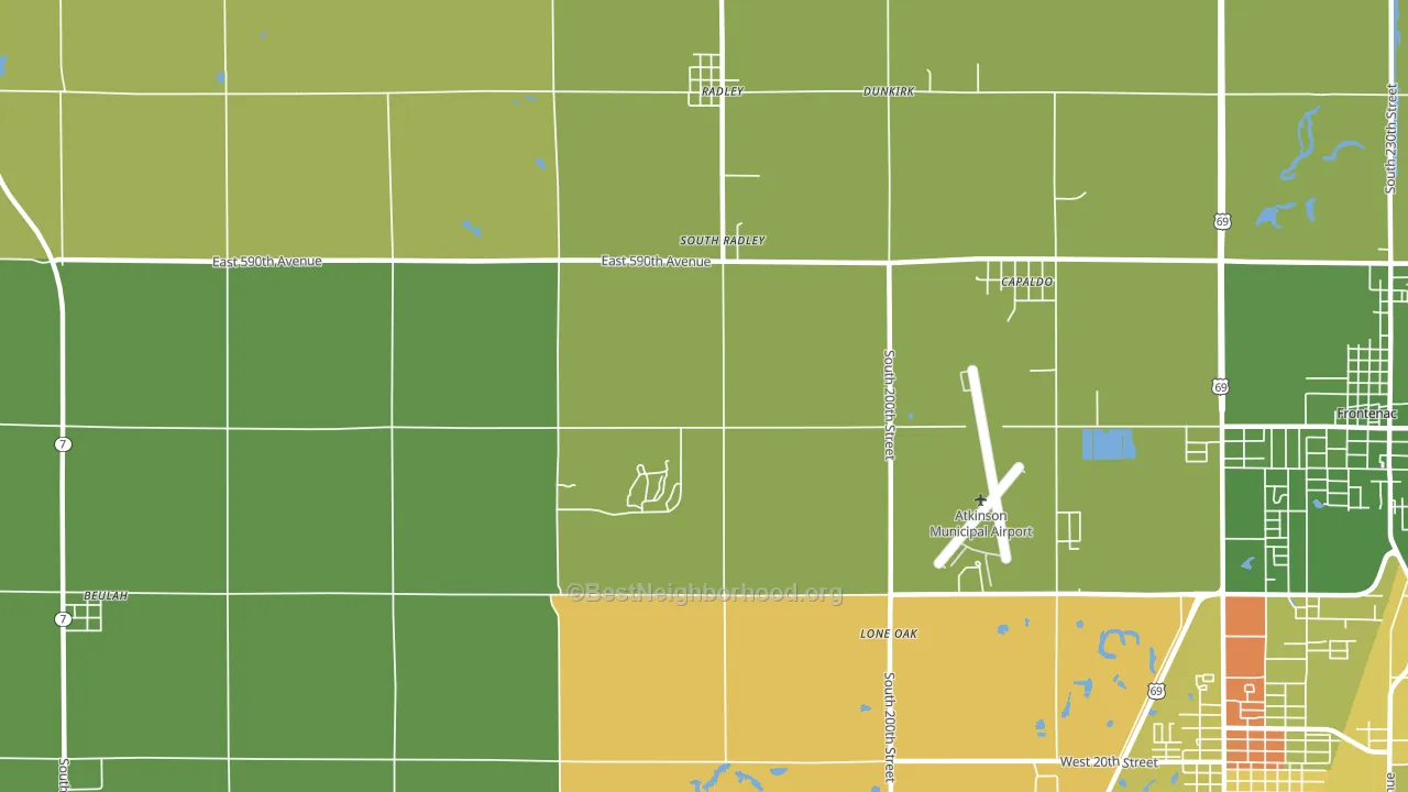 South Radley, KS block-group voter-turnout map