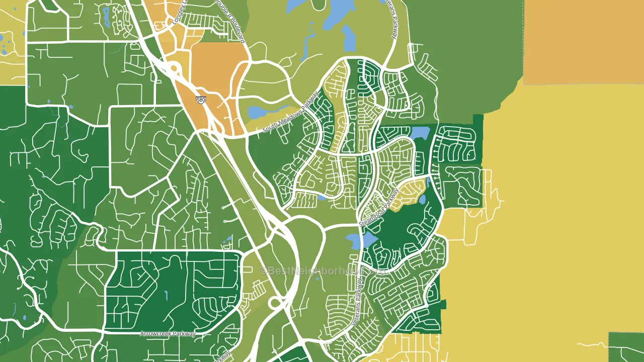South Reno, Reno, NV block-group voter-turnout map