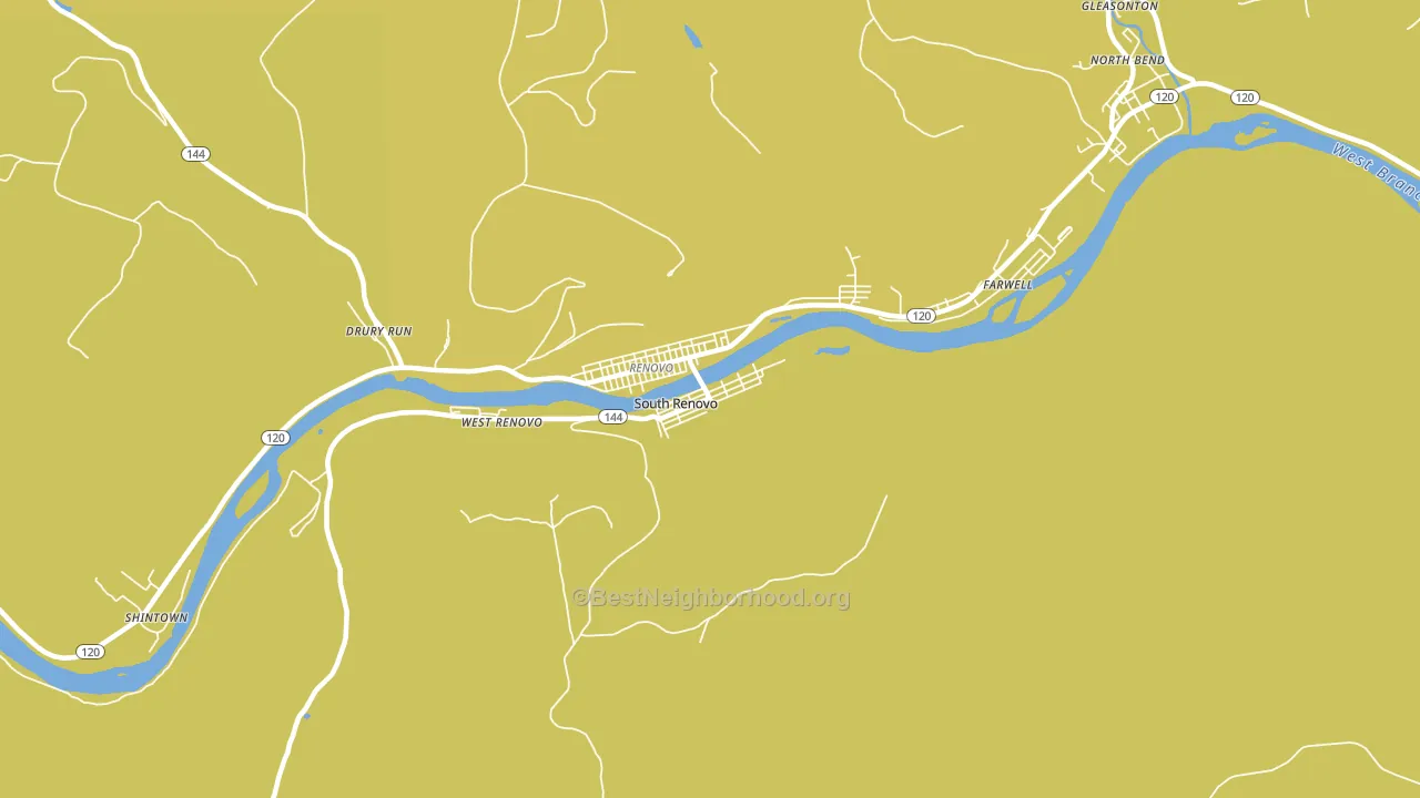 South Renovo, PA block-group voter-turnout map