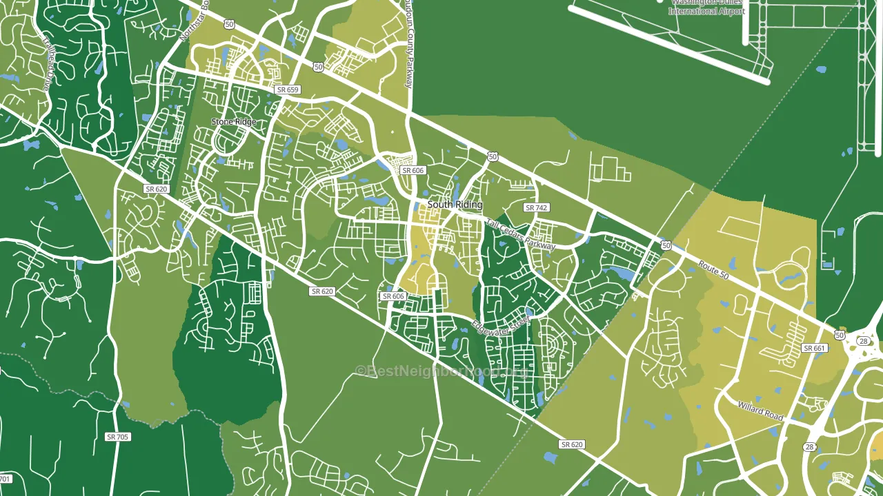 South Riding, VA block-group voter-turnout map