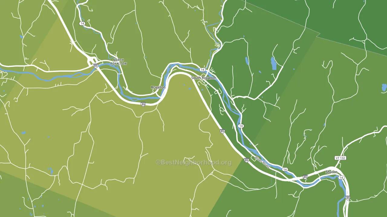 South Royalton, VT block-group voter-turnout map