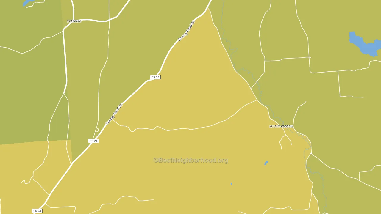 South Russell, NY block-group voter-turnout map