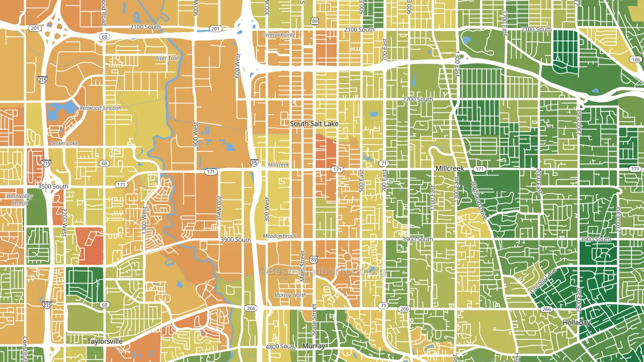 South Salt Lake, UT block-group voter-turnout map