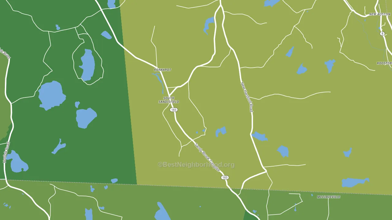 South Sandisfield, MA block-group voter-turnout map