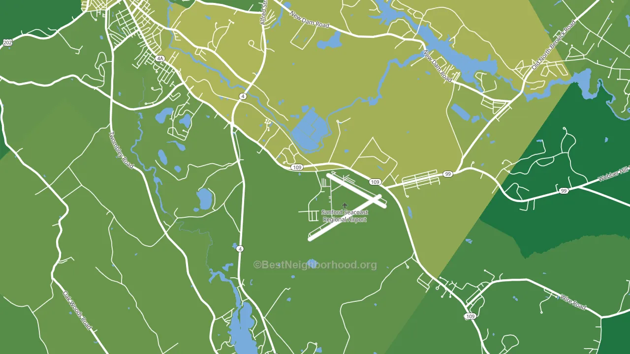 South Sanford, ME block-group voter-turnout map