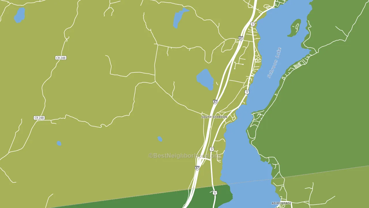 South Schroon, NY block-group voter-turnout map
