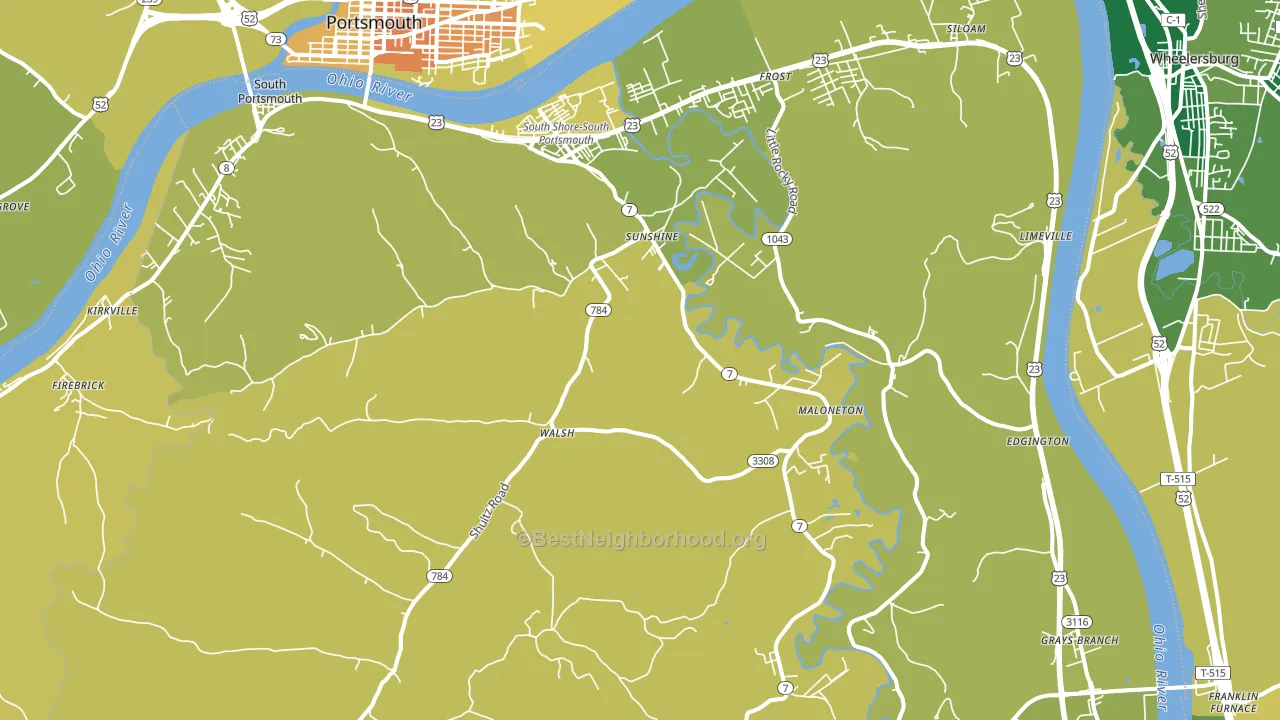 South Shore, KY block-group voter-turnout map