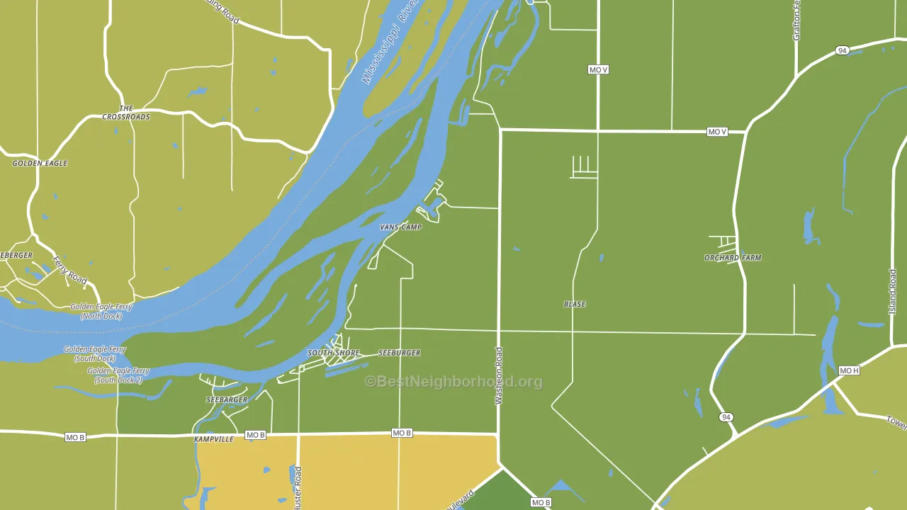 South Shore, MO block-group voter-turnout map