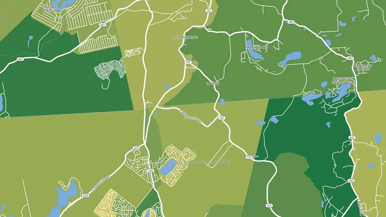South Sterling, PA block-group voter-turnout map