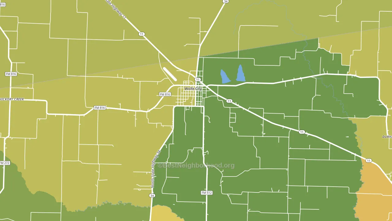 South Sulphur, TX block-group voter-turnout map