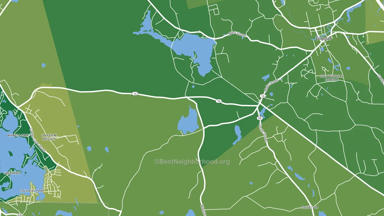 South Sutton, MA block-group voter-turnout map