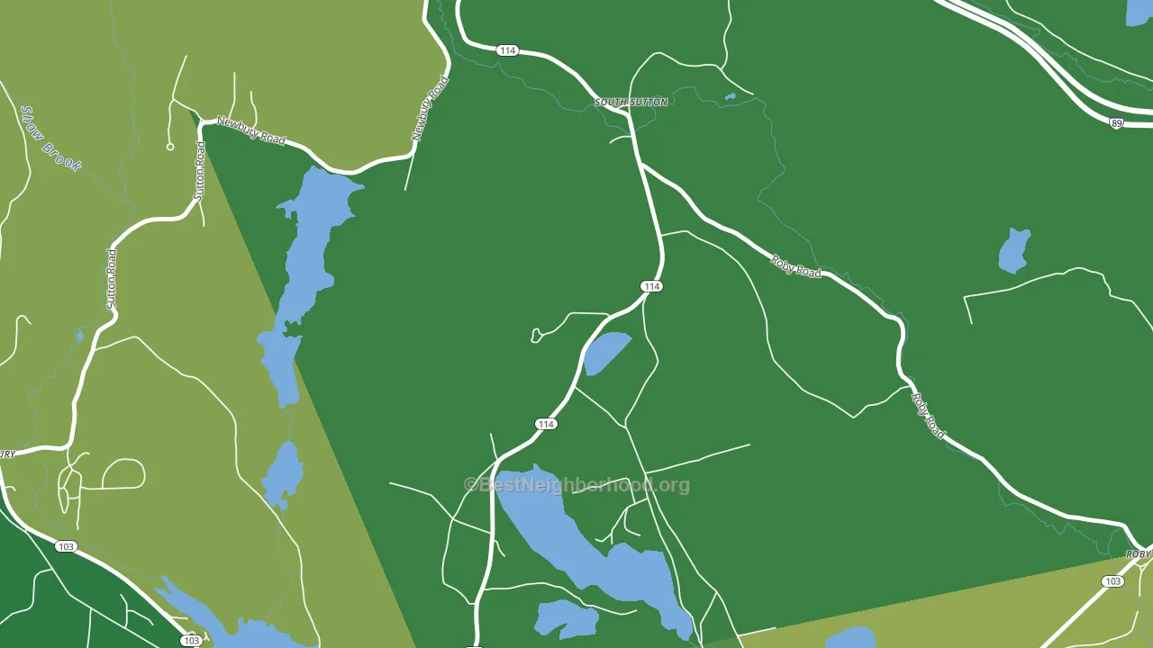 South Sutton, NH block-group voter-turnout map