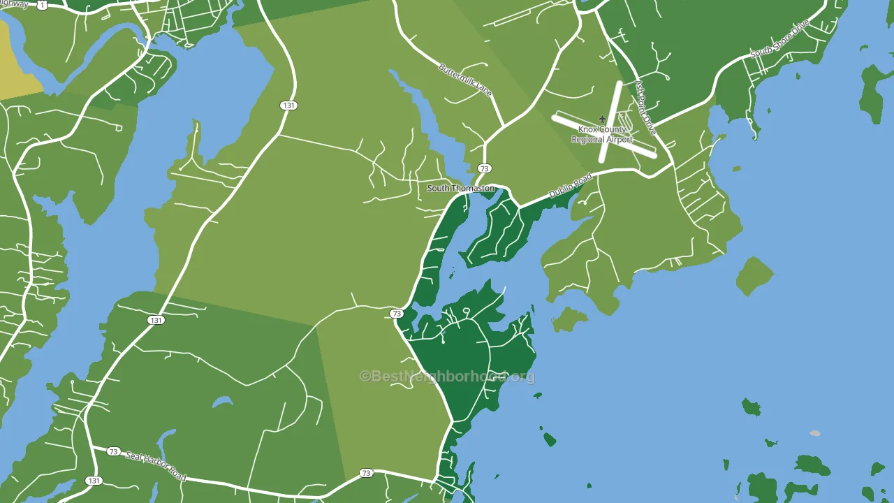 South Thomaston, ME block-group voter-turnout map