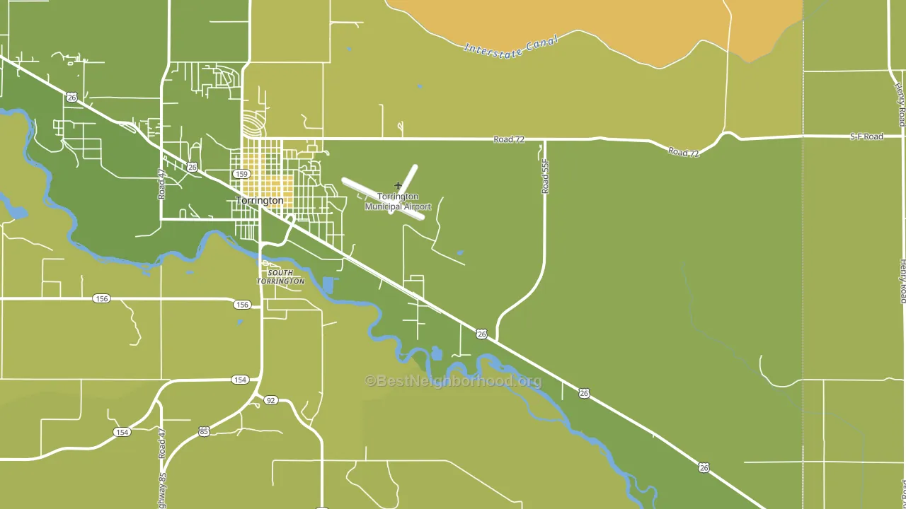 South Torrington, WY block-group voter-turnout map