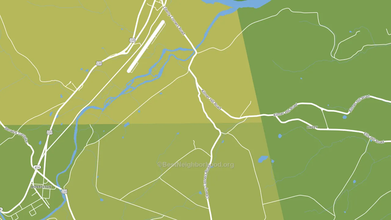South Towanda, PA block-group voter-turnout map