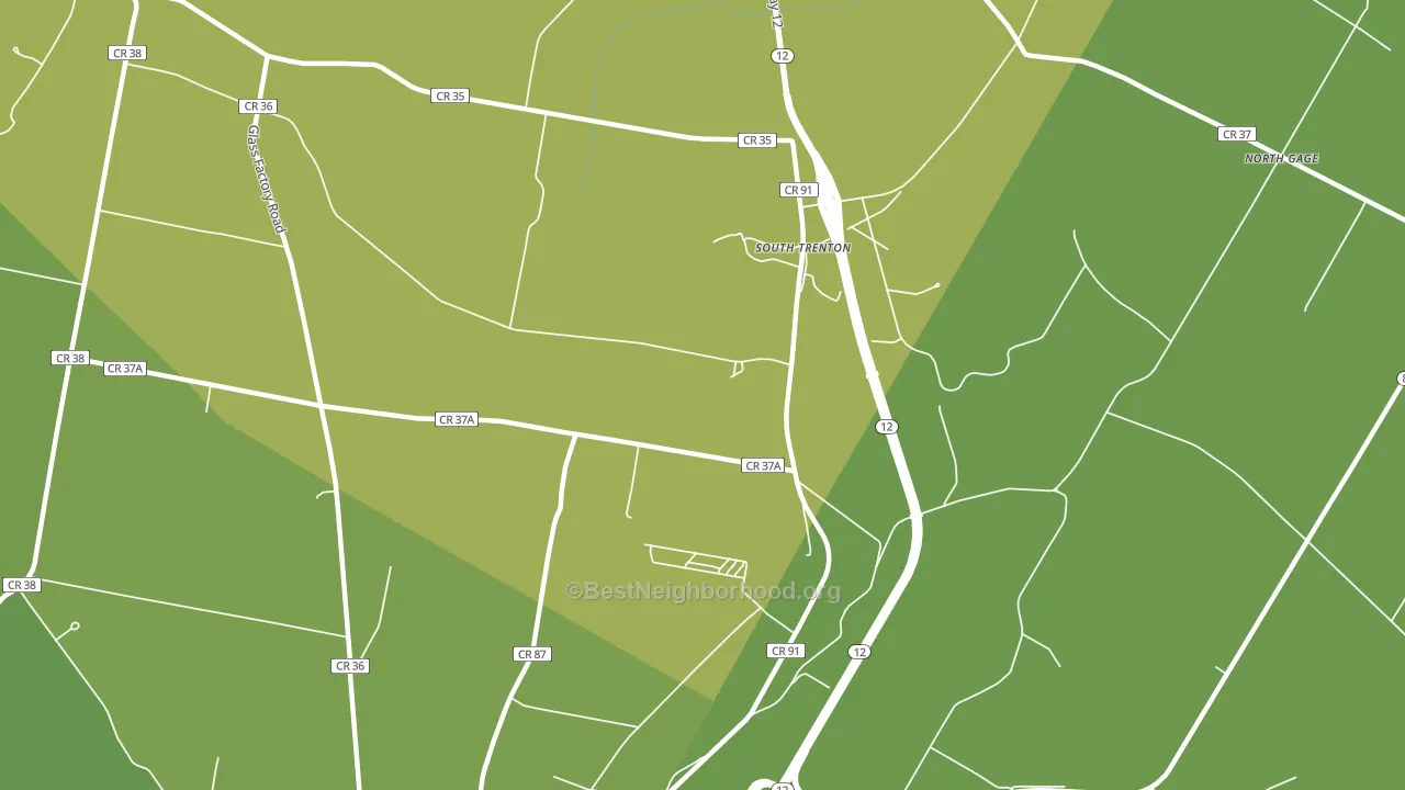 South Trenton, NY block-group voter-turnout map
