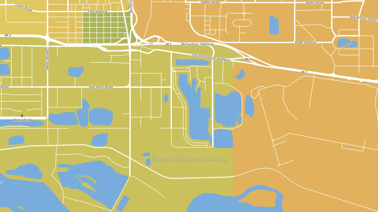 South Van Horn, AK block-group voter-turnout map