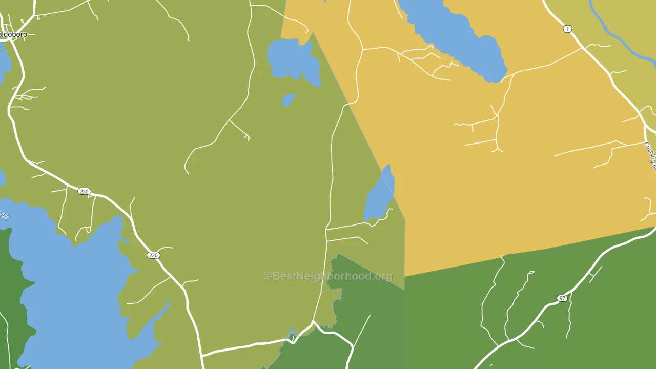 South Waldoboro, ME block-group voter-turnout map