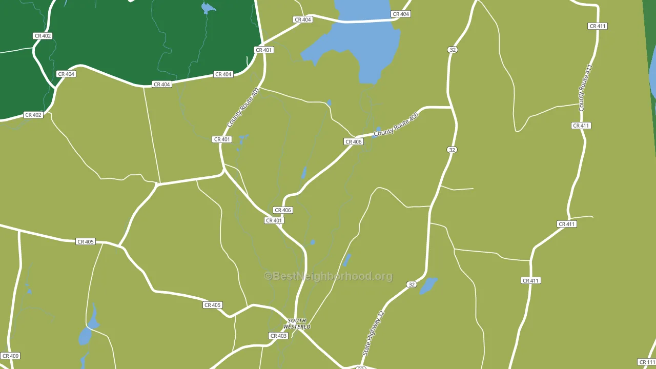 South Westerlo, NY block-group voter-turnout map