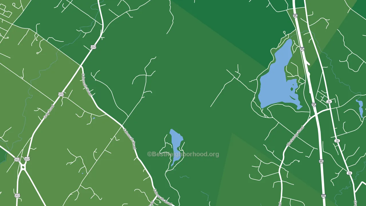 South Windham, ME block-group voter-turnout map