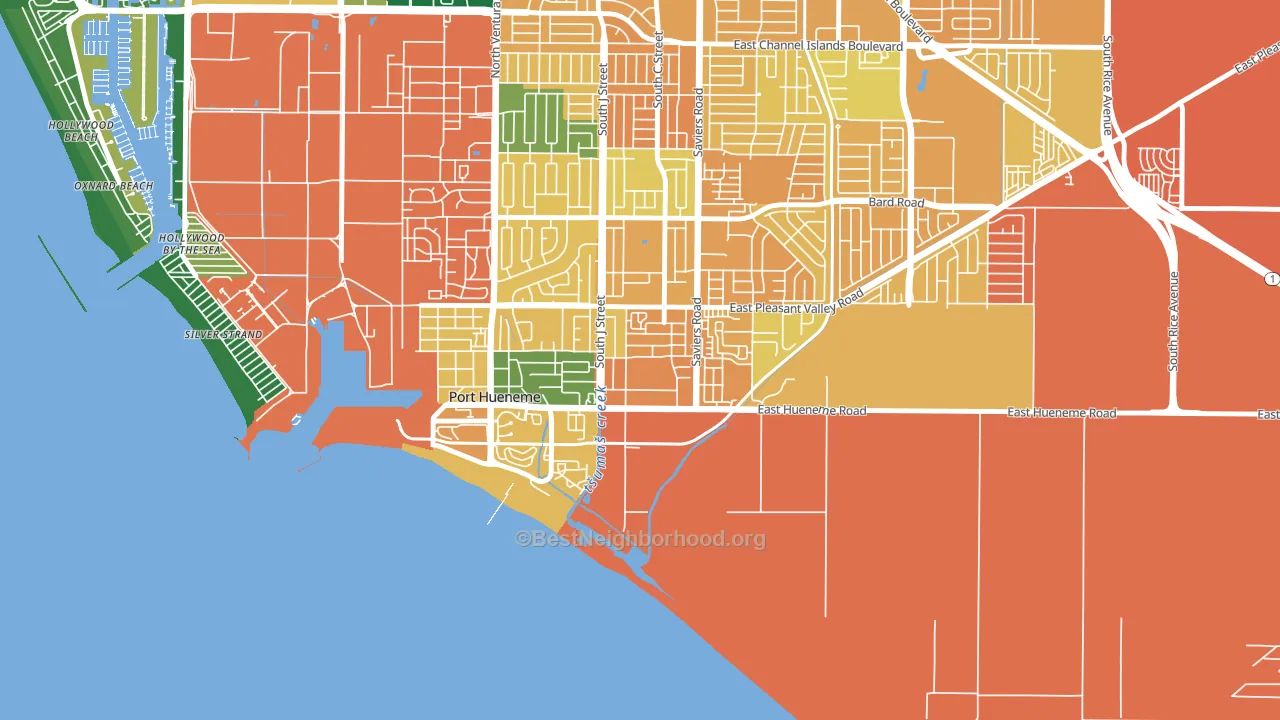 South Winds, Oxnard, CA block-group voter-turnout map