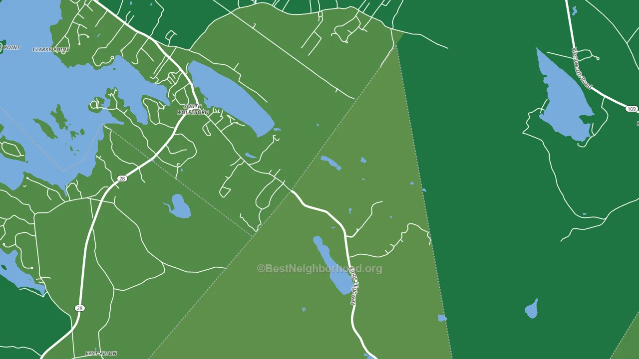 South Wolfeboro, NH block-group voter-turnout map