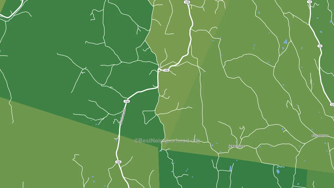 South Woodstock, VT block-group voter-turnout map