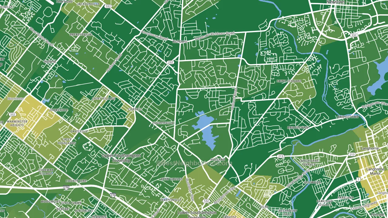Southampton, PA block-group voter-turnout map