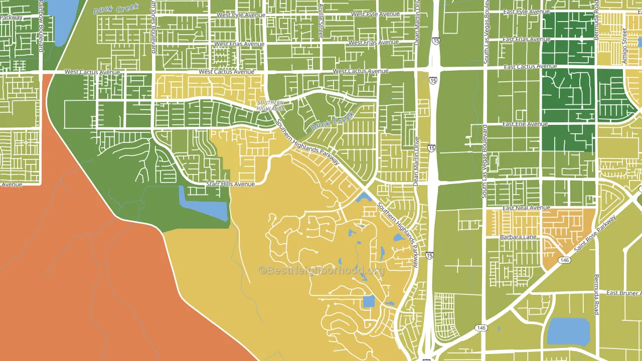Southern Highlands, Enterprise, NV block-group voter-turnout map