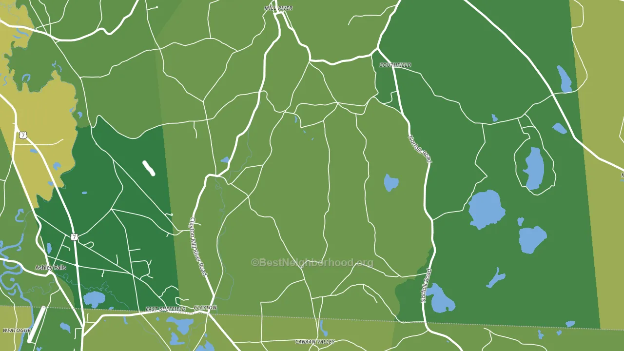 Southfield, MA block-group voter-turnout map