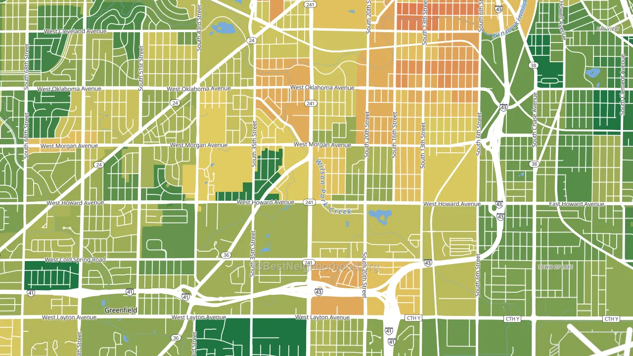 Southpoint, Milwaukee, WI block-group voter-turnout map
