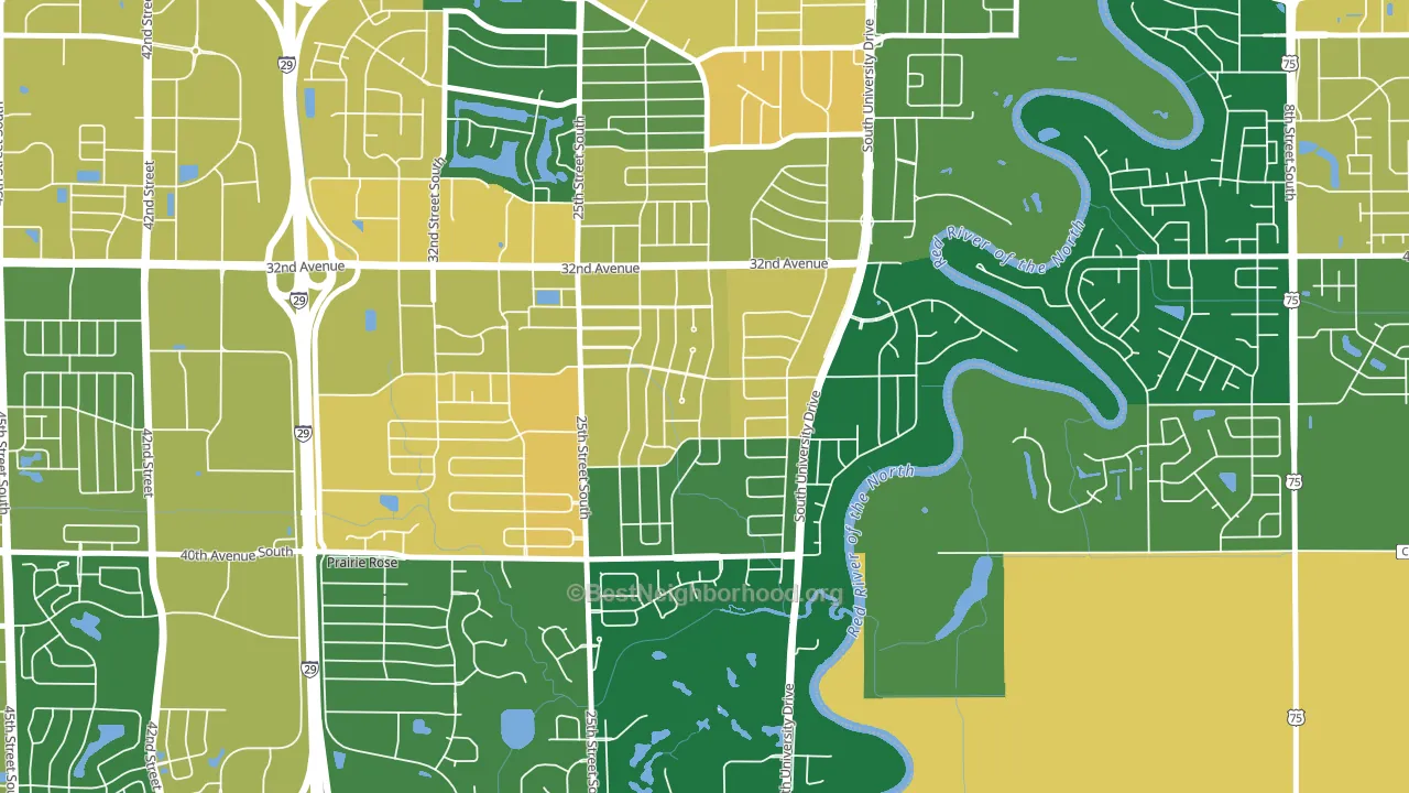 Southpointe, Fargo, ND block-group voter-turnout map