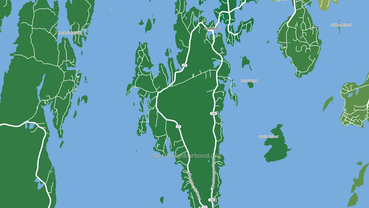 Southport, ME block-group voter-turnout map