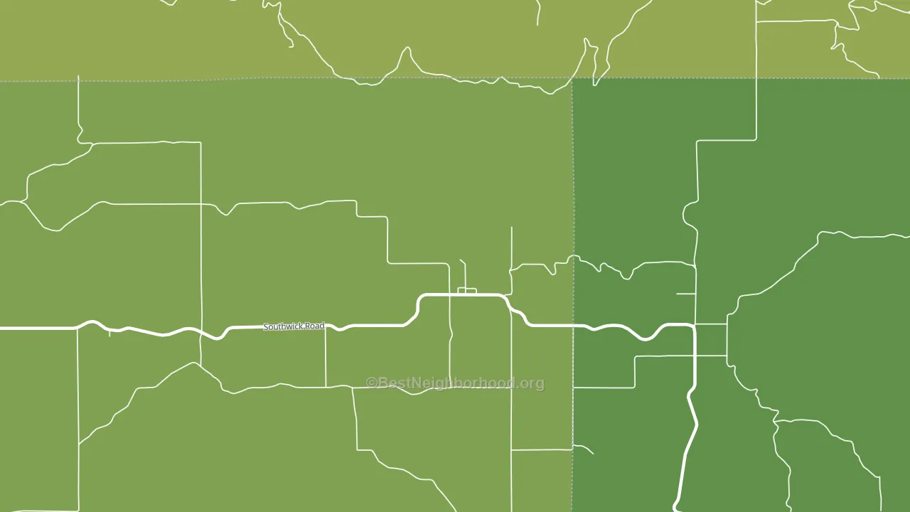 Southwick, ID block-group voter-turnout map