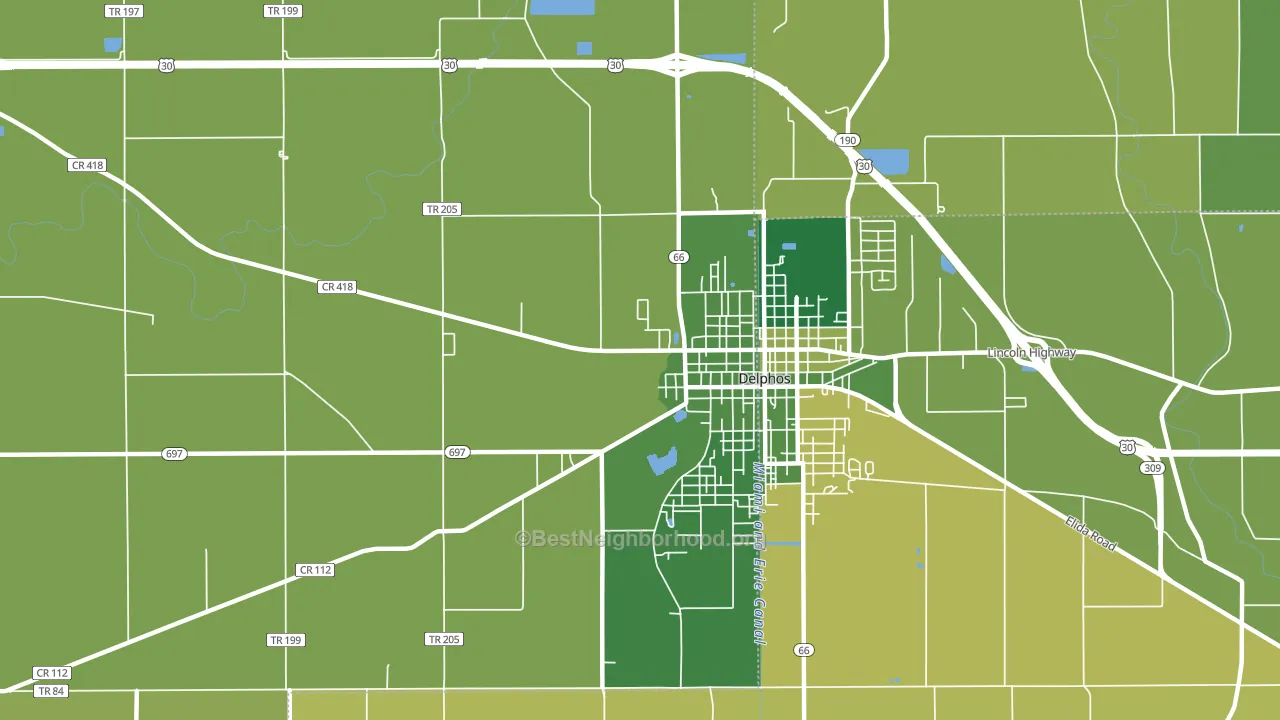 Southworth, OH block-group voter-turnout map