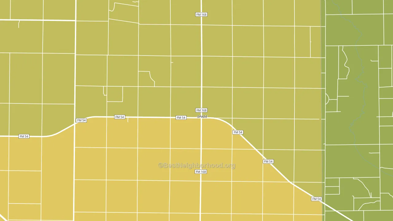 Spade, TX block-group voter-turnout map