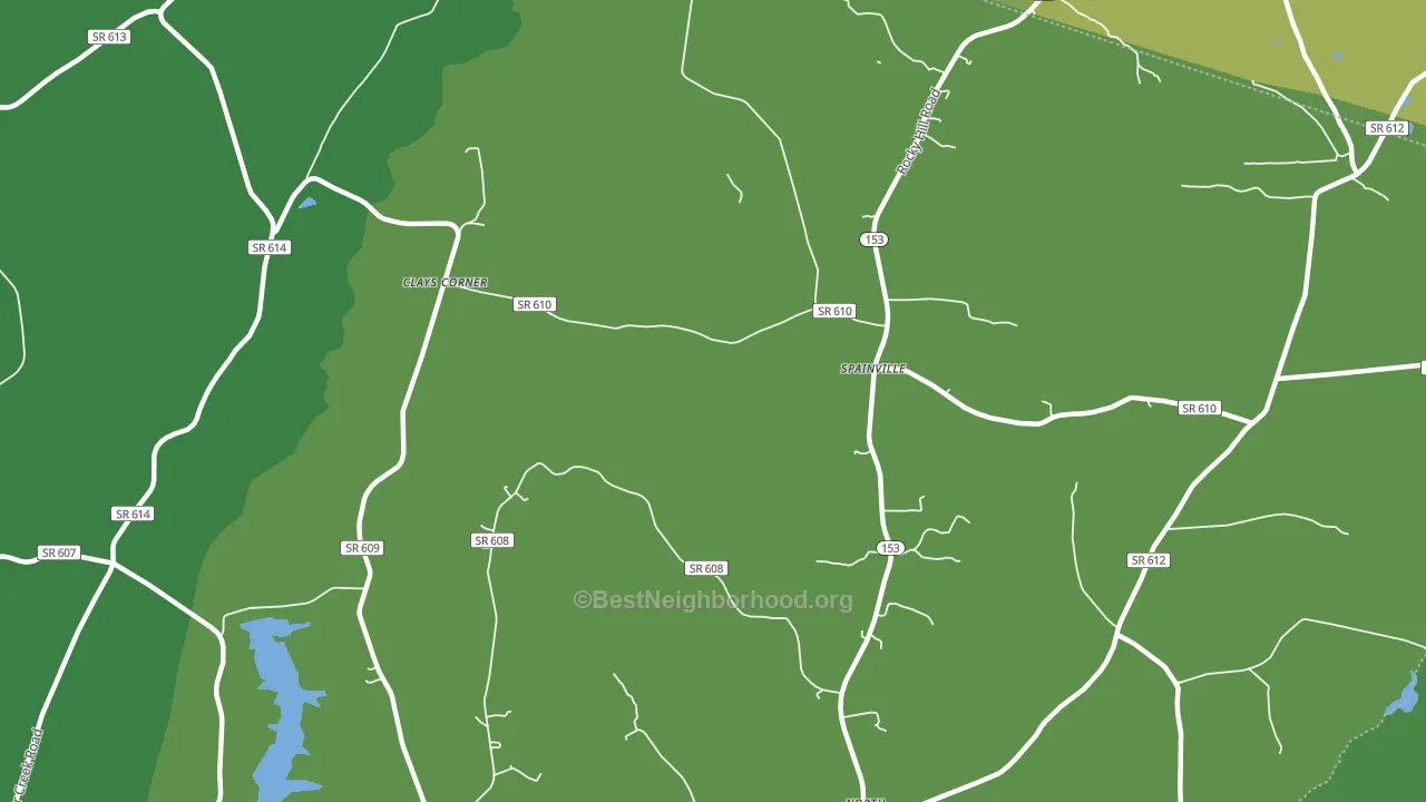 Spainville, VA block-group voter-turnout map