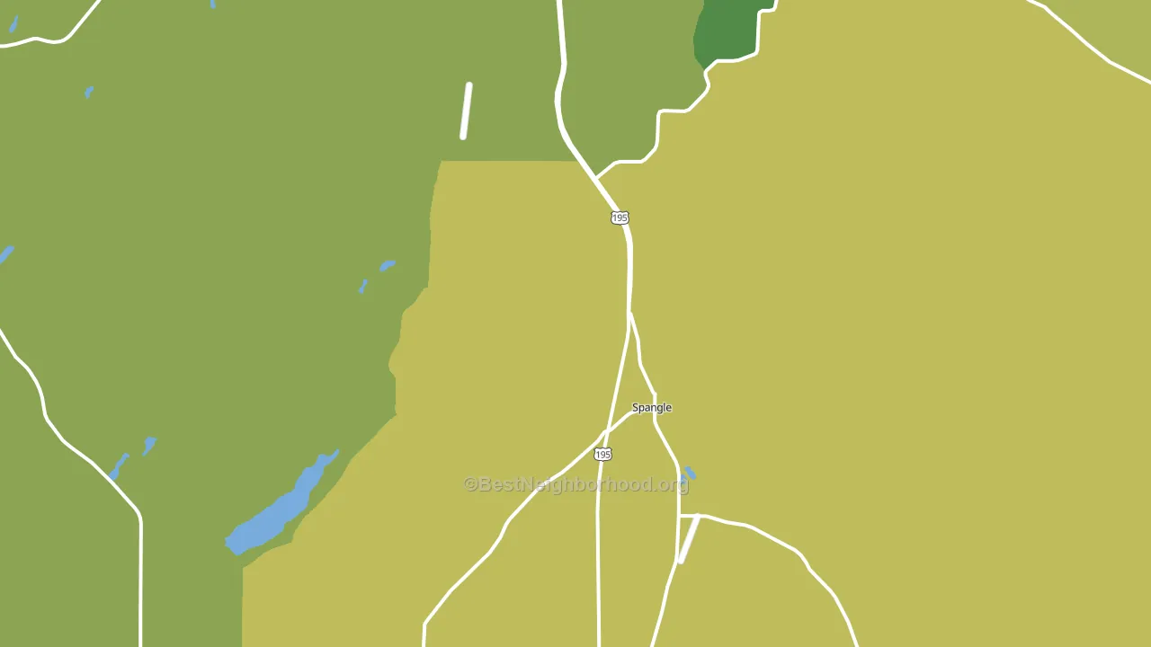 Spangle, WA block-group voter-turnout map