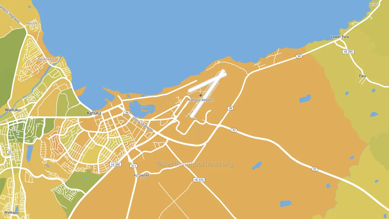 Spanish B Village, HI block-group voter-turnout map
