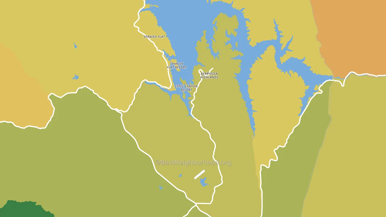 Spanish Flat, CA block-group voter-turnout map