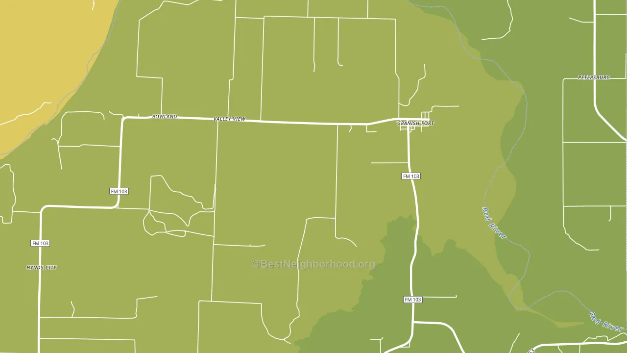 Spanish Fort, TX block-group voter-turnout map