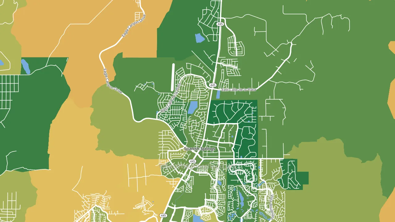 Spanish Springs, NV block-group voter-turnout map
