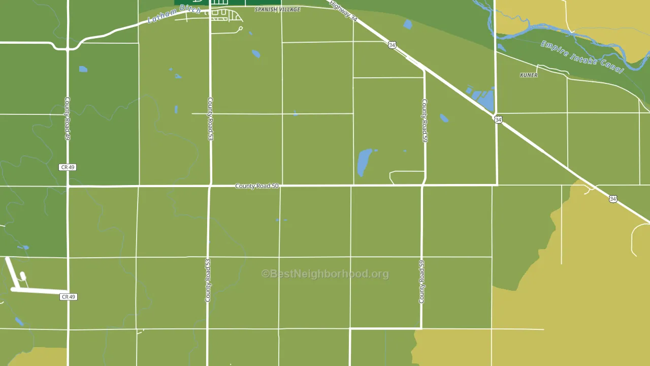 Spanish Village, CO block-group voter-turnout map