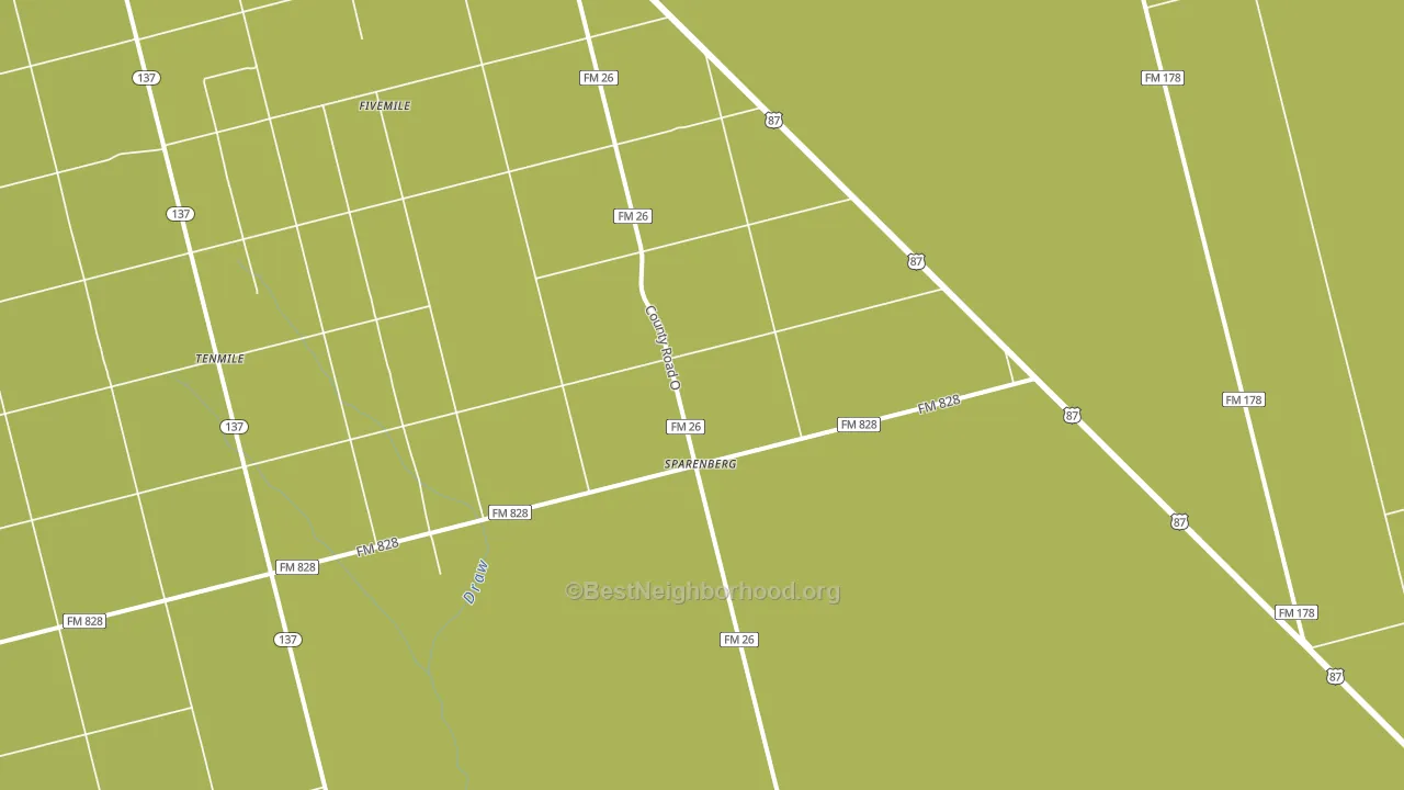 Sparenberg, TX block-group voter-turnout map