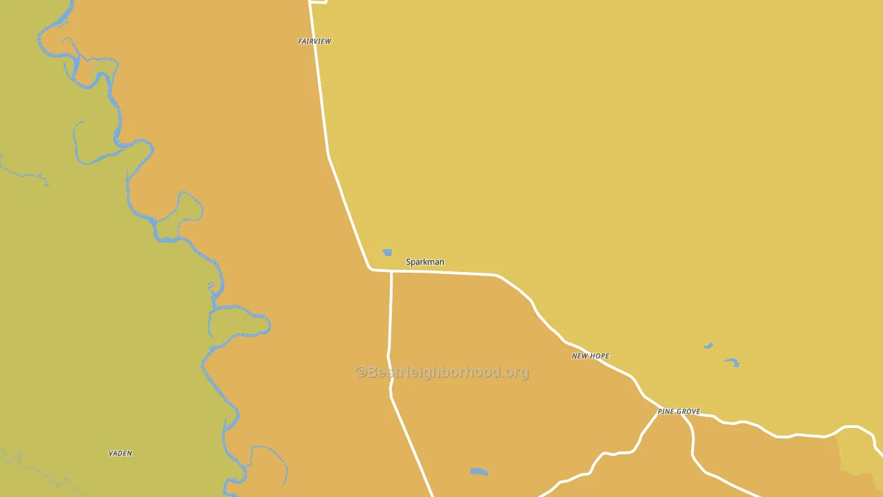 Sparkman, AR block-group voter-turnout map